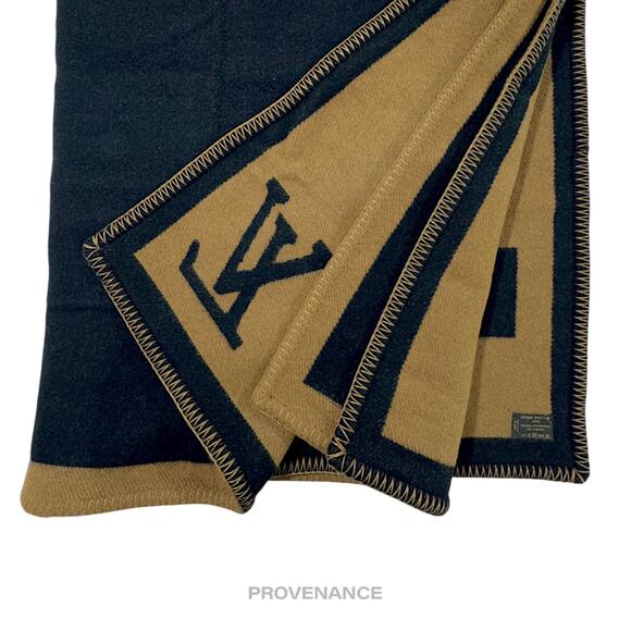 🔴 Louis Vuitton Initials Karakoram Blanket - Wool Cashmere - Picture 9 of 11